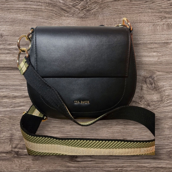 Ted Baker London Black Crossbody Bag with Gold Accents - Picture 2 of 4